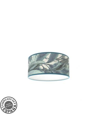 Algiers 3xe27 Blue Leaf Ceiling Light 15x30x30 Cm