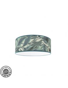 Algiers 3xe27 blue leaf ceiling light 15.5x40x40 cm