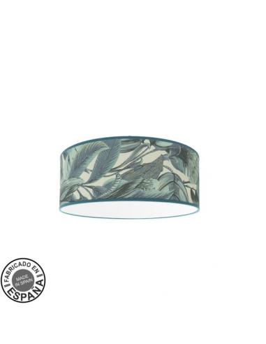 Plafon Argel 3xe27 Hoja Azul 15,5x40x40 Cm