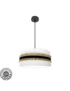 Angola 3xe27 Black/white-jute Regx50x50cm pendant