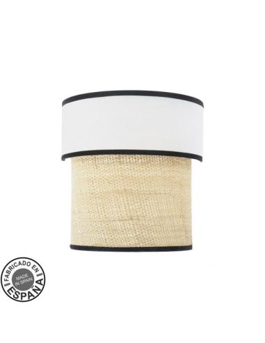 Cambodia Wall Light 1xe27 White/natural 30x30x12cm