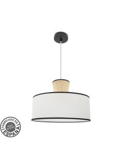 Cambodia Pendant 1xe27 Black/White/natural Regx50x50cm