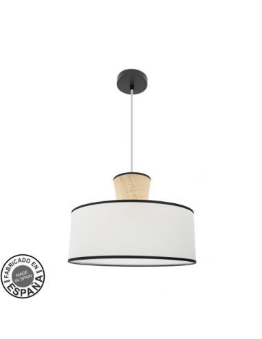 Cambodia Pendant 1xe27 Black/White/natural Regx50x50cm