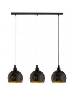 EGLO 97846 - ROCCAFORTE Living Room Lamp in black steel, gold