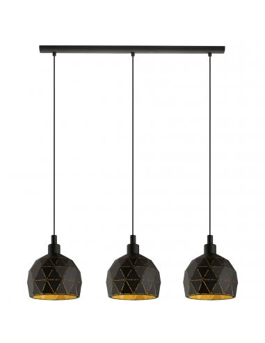 EGLO 97846 - ROCCAFORTE Living Room Lamp in black steel, gold
