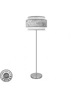 Salon Foot 3p Cameroon 1xe27 Chrome/white/gray 160x40x40 Cm