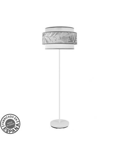 Salon Foot 3p Cameroon 1xe27 White/gray 160x40x40 Cm