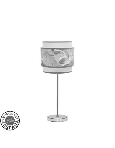 Sobremesa Camerun 1xe14 Cromo/blanco/gris 45x18x18 Cm