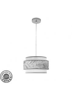 3p Cameroon 1xe27 Pendant Chrome/white/gray Regx30x30 Cm