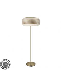 Nepal 3p 1xe27 Salon Foot, Leather/white/gold 160x40x40 Cm