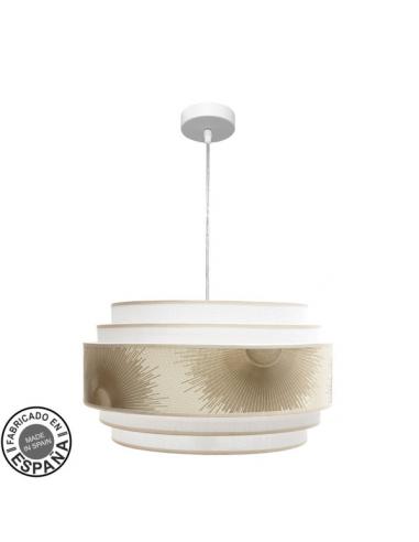 Nepal Pendant 5P 3xe27 White/gold Regx50x50cm