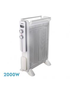 Mica Radiator Caicos 2000w 4 Elem White/gray 3 powers Anti-tip, Prot. About Calent. 63.5x53x21 cm