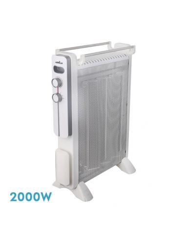 Mica Radiator Caicos 2000w 4 Elem White/gray 3 powers Anti-tip, Prot. About Calent. 63.5x53x21 cm