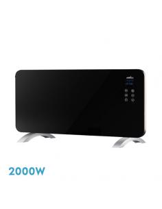 Himalaya Glass Thermal Emitter 2000w Black 2pot Xaluminum, remote, timer, ip24 38x92x6.86 cm