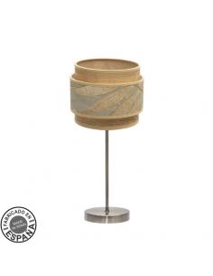 Small Desktop Lamp. Samoa 1xe14 Leather/camel 44x18x18cm