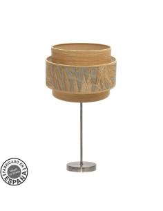 Large Samoa Table Light 1xe27 Leather/camel 65x30x30cm