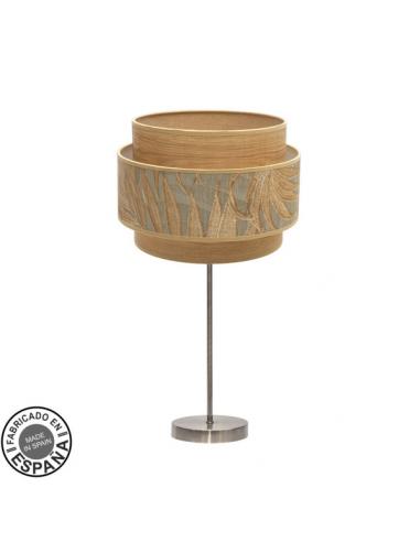 Large Samoa Table Light 1xe27 Leather/camel 65x30x30cm