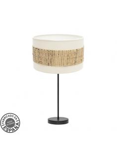 Medium Nicaragua Table Lamp 1xe27 Black/white/natural 63x30x30cm