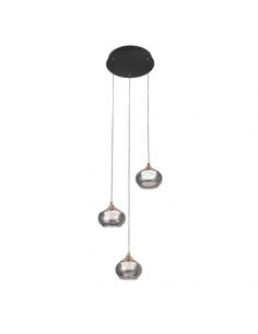 Pompeya 3l Black Ceiling Light 21w 3000-4000-6000k C/remote Reg.intensity 1890lm Regx35x35 Cm