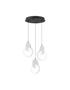 Carlota 3l Black/White Hanging Ceiling Light 51w 6500k 7140lm Regx33x29cm