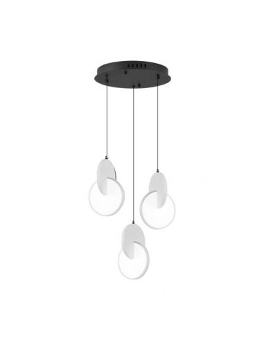 Carlota 3l Black/White Hanging Ceiling Light 51w 6500k 7140lm Regx33x29cm