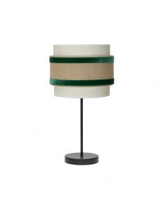 Small Desktop Lamp. Carnelian 1x14 Beige/green 47x18x18cm