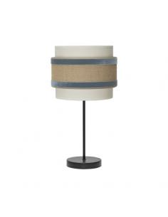 Small Desktop Lamp. Carnelian 1x14 Beige/blue 47x18x18cm