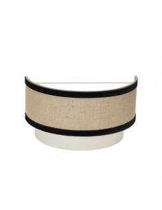 Carnelian Wall Light 1xe27 Beige/black 17.5x30x16cm