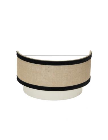 Aplique Cornalina 1xe27 Beis/negro 17,5x30x16cm
