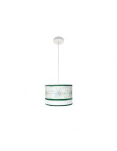 Caledonia Pendant 1xe27 White/green Regx30x30cm