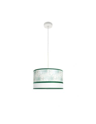 Caledonia Pendant 1xe27 White/green Regx40x40cm