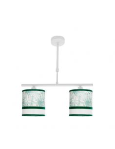 Caledonia Lamp 2xe14 White/green Regx43x14cm