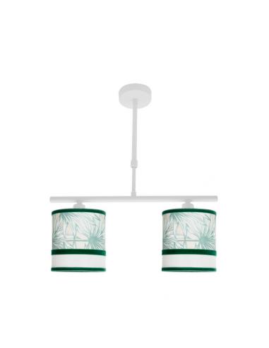 Caledonia Lamp 2xe14 White/green Regx43x14cm