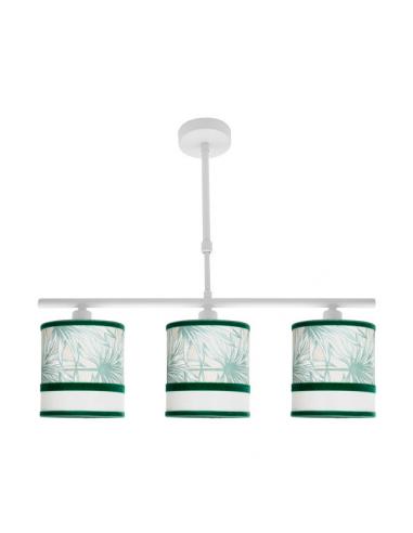 Caledonia 3xe14 White/green Lamp Regx55x14cm