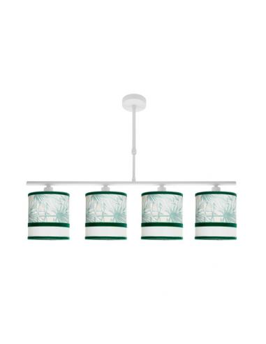 Caledonia Lamp 4xe14 White/green Regx75x14cm