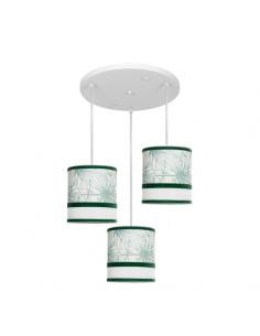 Caledonia 3xe27 White/green ceiling light Regx40x40cm