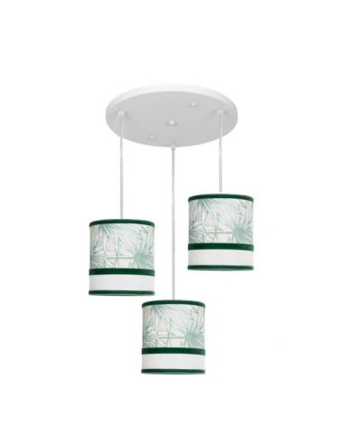 Caledonia 3xe27 White/green ceiling light Regx40x40cm