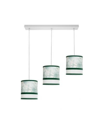 Caledonia 3xe27 White/green Regx65x16cm strip