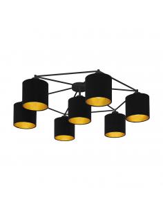 EGLO 97895 - STAITI Lámpara de Salón en Acero negro y Textil