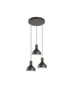 Matte Black Lamp 46Ø 3x20W - Irias