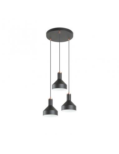 Matte Black Lamp 46Ø 3x20W - Irias