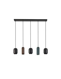 Matte Black Lamp 5x10W - Nimes