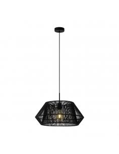 EGLO 97912 - PALMONES Living Room Lamp in Black Steel and Textile