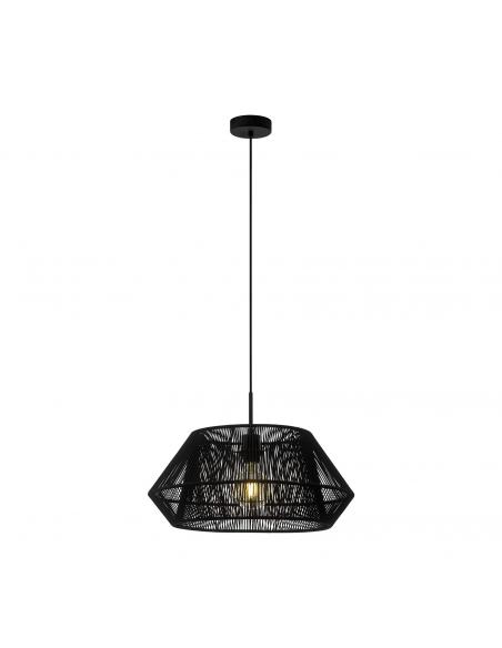 EGLO 97912 - PALMONES Living Room Lamp in Black Steel and Textile