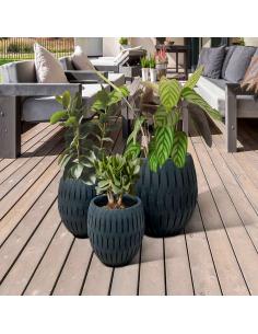 Black patinated set 49Ø - Yucca