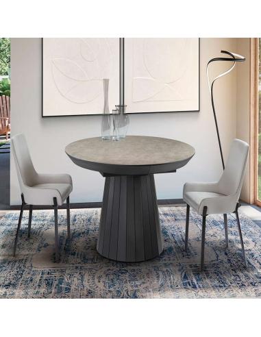 Matte Black Table 130Ø - Koria