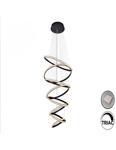 Black Sandblasted Lamp 80Ø 162W - Ring