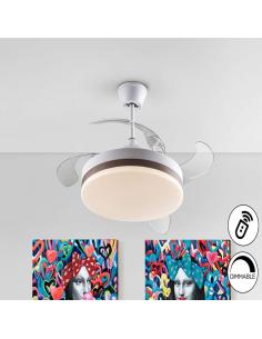 Fan Matte white and bronze 50Ø 36W - Vento