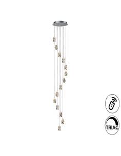 Chrome and transparent lamp 50Ø 70W - Rocío