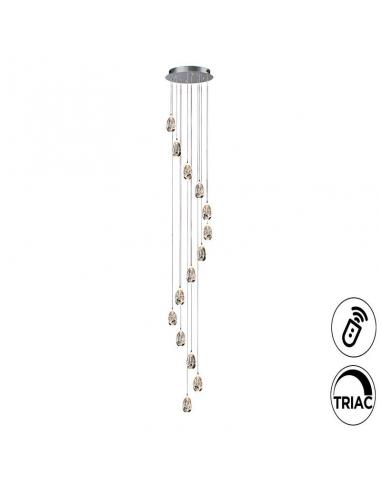 Lampara Cromo y transparente 50Ø 70W - Rocío